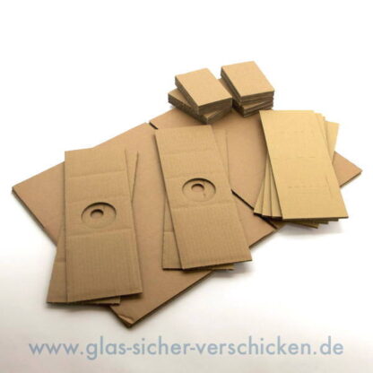 Karton für 2 x 0,75l Flaschen + 4 Gläser max. Ø 85  mm / max. Höhe 95mm – Bild 2