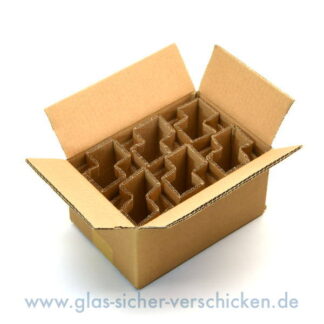Versandkarton für 6 Gläser <br>max. Ø 70 mm <br>max. Höhe 75 mm