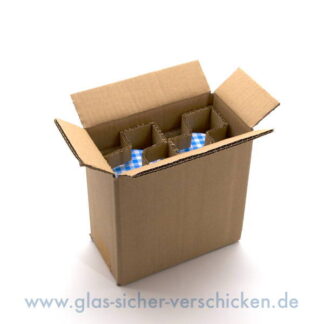 Versandkarton für 2+ Gläsern max. Höhe 125mm und 62mm / max. Ø 85mm
