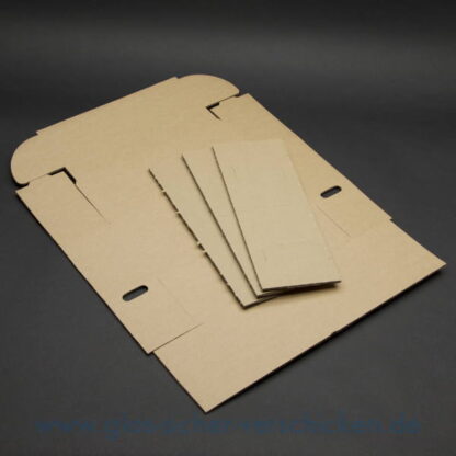 Versandkarton für 3 Gläser <br> max. Ø 70 mm <br> max. Höhe 75 mm <br> als Klappkarton – Bild 2